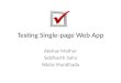 Testing Single Page Webapp