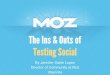 The Ins & Outs of Testing Social + Lots of Tools
