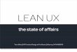 Lean UX - State of Affairs