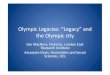 Olympic legacy symposium legacy, strategies and policies
