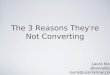 Three reasons for conversion ppt