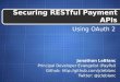 Securing RESTful Payment APIs Using OAuth 2