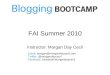 FAI Blogging Bootcamp