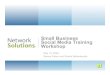 Social Media Training Workshop for Small Business