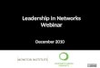 Leadership in Networks Webinar