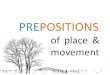 Grammar - Prepositions - Place And Movement