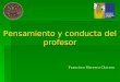 Pensamiento y conducta del profesor Francisco Herrera Clavero