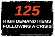 125 High Demand Items Following A Crisis