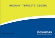 URUGUAY TRÁNISTO SEGURO JULIO DE 2011. Nueva estrategia de vigilancia y control del comercio exterior Nuevo diseño de jurisdicciones aduaneras Sistema