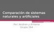 Comparación de sistemas naturales y artificiales Por: Andrea y Ximena Grupo:764