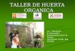 TALLER DE HUERTA ORGANICA Lic. Marianela D’Alessandro Responsable taller de huerta. Asociación ACER- Red CONIN
