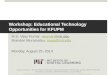 Workshop: Educational Technology Opportunities for KFUPM