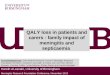 New studies of QALY loss in patients and carers: family impact of meningitis and septicaemia