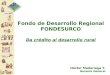 Fondo de Desarrollo Regional FONDESURCO Da crédito al desarrollo rural Héctor Madariaga T. Gerente General