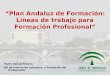 Pedro Benzal Molero. DG de Innovación Educativa y Formación del Profesorado. Plan Andaluz de Formación: Líneas de trabajo para Formación Profesional