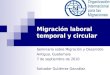 Migración laboral temporal y circular Seminario sobre Migración y Desarrollo Antigua, Guatemala 7 de septiembre de 2010 Salvador Gutiérrez González