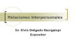 Relaciones Interpersonales Dr. Elvis Delgado Bacigalupi Expositor