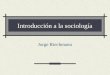 Introducción a la sociología Jorge Riechmann. 15/11/2013introducción a la sociología2 ¿Todos somos sociólogos? Puesto que somos animales radicalmente