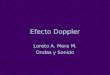Efecto Doppler Loreto A. Mora M. Ondas y Sonido. ¿Quién lo descubrió? El efecto Doppler, llamado así por Christian Andreas Doppler, consiste en la variación