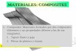 Material composite, resistente a las tracciones del aire MATERIALES: COMPOSITES 1.Composites: Materiales formados por dos compuestos diferentes y sus propiedades