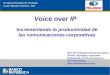 Voice over IP Incrementando la productividad de las comunicaciones corporativas IX Congreso Estratégico de Tecnología CL@B y Mercadeo Financiero - 2009