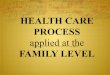 Healthcare Process Applied at the Family LEvel
