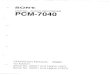Sony PCM-7040 1st Ed