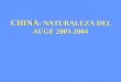 CHINA : NATURALEZA DEL AUGE 2003-2004 CHINA : NATURALEZA DEL AUGE 2003-2004