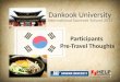 Dankook University Pre-Travel Story