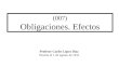 (007) Obligaciones. Efectos Profesor Carlos López Díaz Versión al 1 de agosto de 2011