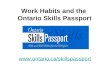 Work Habits and the Ontario Skills Passport  