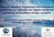 Use of regularly migrating non-biological platforms as vehicles for spatio-temporal sampling of Southern Ocean systems Simon Wright, Brian Griffiths, Bronte