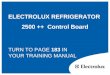 ELECTROLUX REFRIGERATOR 2500 ++ Control Board TURN TO PAGE 183 IN YOUR TRAINING MANUAL