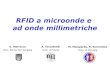 Univ. Perugia - Roma TorVergata - Siena: RFID RFID a microonde e ad onde millimetriche G. Marrocco Univ. Roma Tor Vergata A. Toccafondi Univ. di Siena