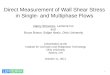 Direct Measurement of Wall Shear Stress in Single- and Multiphase Flows 1 Valery Sheverev, Lenterra Inc. and Bruce Brown, Srdjan Nesic, Ohio University