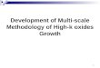 1 Development of Multi-scale Methodology of High-k oxides Growth