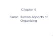 1 Chapter 6 Some Human Aspects of Organizing. 2 Advanced Organizer