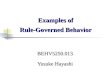 BEHV5250.013 Yusuke Hayashi Examples of Rule-Governed Behavior