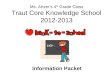 Ms. Artzers 4 th Grade Class Traut Core Knowledge School 2012-2013 Information Packet