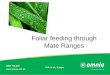 Foliar feeding through Mate Ranges. Fertilisers Micronutrients involve in different vital plant physiological activities. Micronutrients can enhance plant
