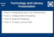 EDT 608 Unit 2 Part 1-Integrating tech into frameworks Part 2- Independent Reading Part 3-Shared Reading Part 4- Project Lemon link Technology and Literacy