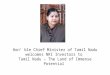 Hon ble Chief Minister of Tamil Nadu welcomes NRI Investors to Tamil Nadu – The Land of Immense Potential