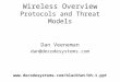 Wireless Overview Protocols and Threat Models Dan Veeneman dan@decodesystems.com 