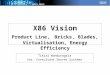 X86 Vision Product Line, Bricks, Blades, Virtualisation, Energy Efficiency Tikiri Wanduragala Snr. Consultant Server Systems