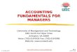 14-1 Visit UMT online at  ACCT125© 2006 UMT ACCOUNTING FUNDAMENTALS FOR MANAGERS University of Management and Technology 1901 North Fort