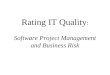 Rating IT Quality : Software Project Management and Business Risk