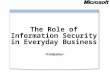 The Role of Information Security in Everyday Business