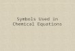 Symbols Used in Chemical Equations. SymbolMeaning