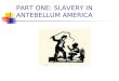 PART ONE: SLAVERY IN ANTEBELLUM AMERICA. A:SLAVERY IN ANTEBELLUM AMERICA 1818: The year of the birth of Frederick Douglass, slavery was already an old