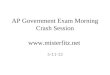 AP Government Exam Morning Crash Session   5-11-13